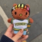10cm Drake Hip-Hop Trend Hello Kitty Plush toys Bag Charm Pendant  American Street Style kawaii Black hair pins Cute KT Keychain