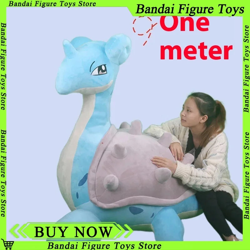 100CM Large Size Pokemon Lapras Anime Plush Toy Doll Cute Stuffed Plushies Pillow Kawaii 38cm Decor Ornament for Christmas Gift
