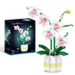 Orchid Building Blocks Flowers Bouquet Bonsai Plant Model Ornament Exquisite DIY Home Decorations Valentines Adult Child's Gifts