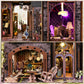 Magic Castle 3D DIY Wooden Book Nook Kit Handmade Dollhouse Model Bookend Building Puzzle Home Decor