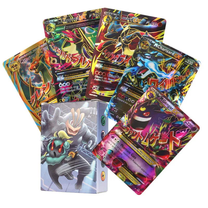 60/100Pcs English Pokemon Cards Shining MEGA GX Vmax TAG EX Vstar V Collection Cards Toys Children Gift