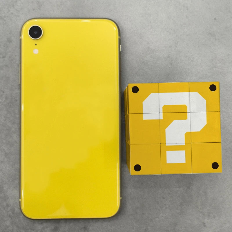 ZIINA STAR Question Mark 3x3 Yellow Square Cube, 3x3x3 Question Mark Speed Cube, Suitable for Adults, Birthday Gift