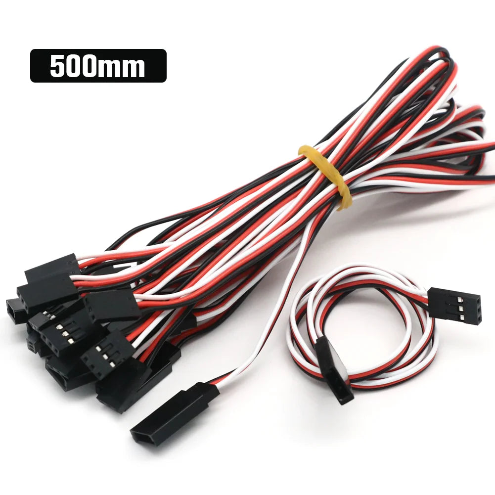 10pcs 100mm/150mm/200mm/300mm/500mm RC Servo Extension Cord Cable Wire Lead JR For Rc Helicopter Rc Drone