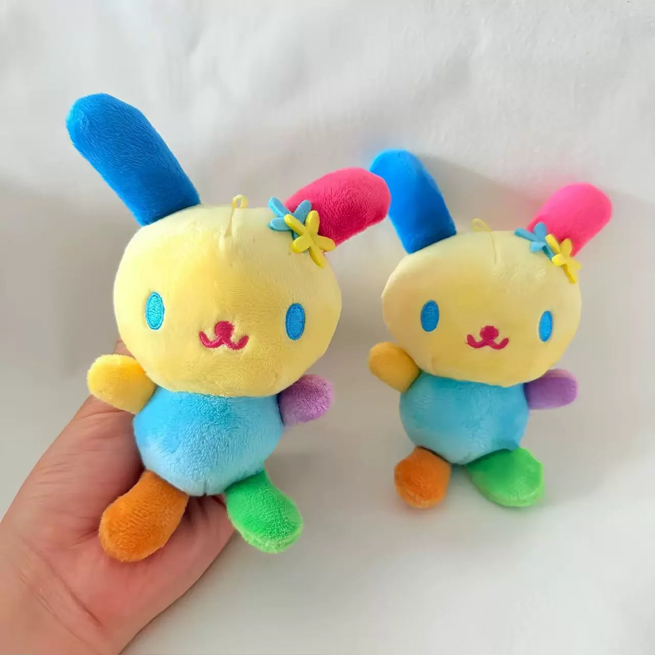 Japanese Cute Usahana 10cm Colorful Plush Toy Pendant Cartoon Doll Keychain Backpack Decoration Doll Toy Gift
