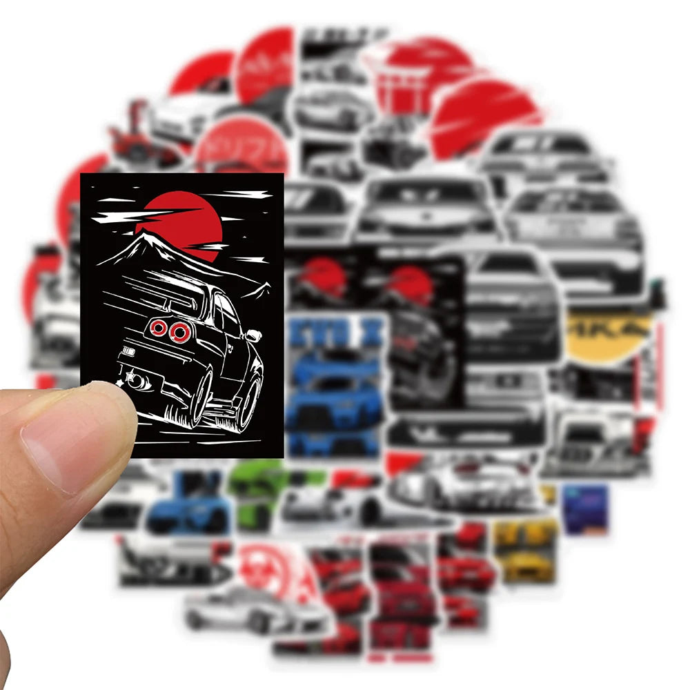 10/30/50PCS Japan JDM Racing Car Anime Graffiti Sticker Laptop Motorcycle Car Skateboard Waterproof Decal Kids Toy Gift Sticker