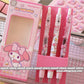 3Pcs Genuine Sanrio Hello Kitty 0.5MM Gel Pens Kawaii  Cinnamoroll Kuromi Black Pen Student Stationery Supplies School Gifts
