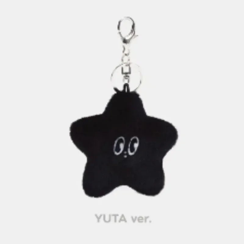 MARK DoYoung HAECHAN TAEYONG Keychain Black Luminous Pentagonal Heart Shaped Plush Pendant Suitable for Fan Gifts