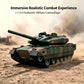 TONGLI Large RC Battle Tank Tracked Off-Road Vehicle, Rechargeable Battery, Multi-Channel Control, Turret Rotation & Elevation, Realistic Sound & Light Effects, All-Terrain Driving, Battle Interaction, Indoor & Outdoor Use, G
