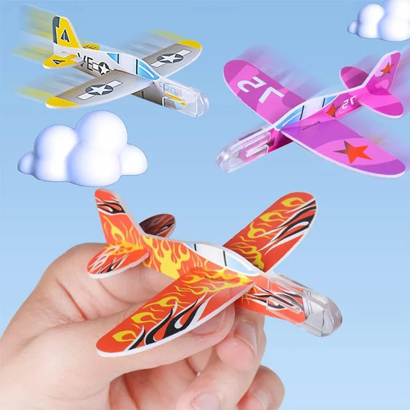 10pcs/bag DIY Gliders Planes Foam Assemble Airplane Toys Kids Birthday Gifts Party Favors Children School Prizes Goodie Fillers