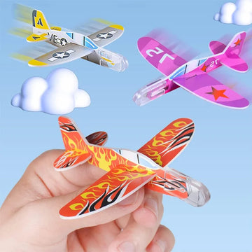 10pcs/bag DIY Gliders Planes Foam Assemble Airplane Toys Kids Birthday Gifts Party Favors Children School Prizes Goodie Fillers