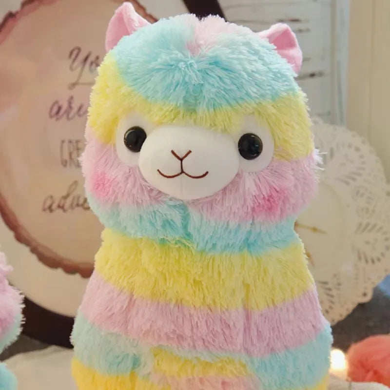 20cm Kawaii Rainbow Alpaca Plush Toys Soft Stuffed Sheep Peluches Cute Animal Dolls Kids Toys for Childrens Gift Room Decor