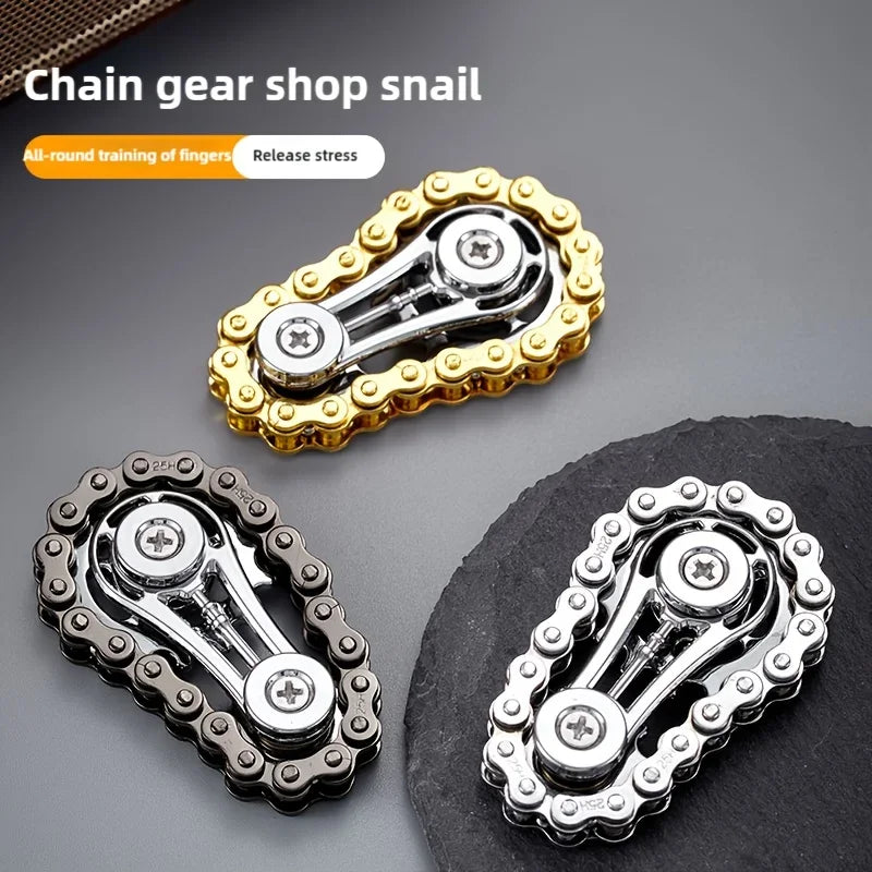 Chain Tooth Mechanical Flywheel Fidget Spinner Antistress Anxiety Metal Bike Chains Spinner EDC Toys for Children Adult Hand Toy