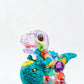 Electric Dinosaur Toy Car for Kids Robot Pet Universal Wheel Bump and Go Swing Toy Transparent Gear with Lights and Music