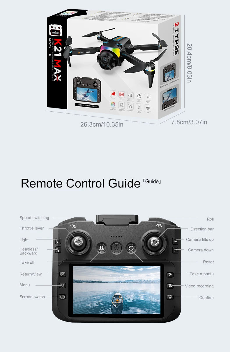 Outdoor Aerial Drone Electric Dual Camera 90° 120° Wide Angle HDR Video Gesture Photo Video Dual Camera Switch HD Large Screen RC Drone