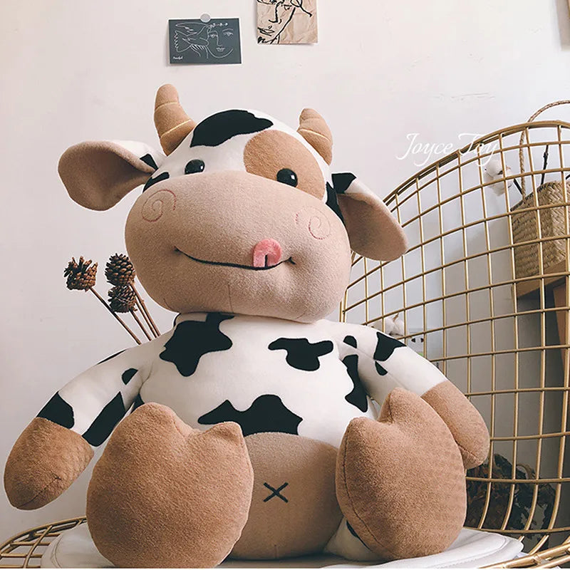 Cute Milk Cow Plush Toy Animal Stuffed Doll Festival Present Birthday Gift Home Decoration  Stuffed Plush Animals Toys For Boys