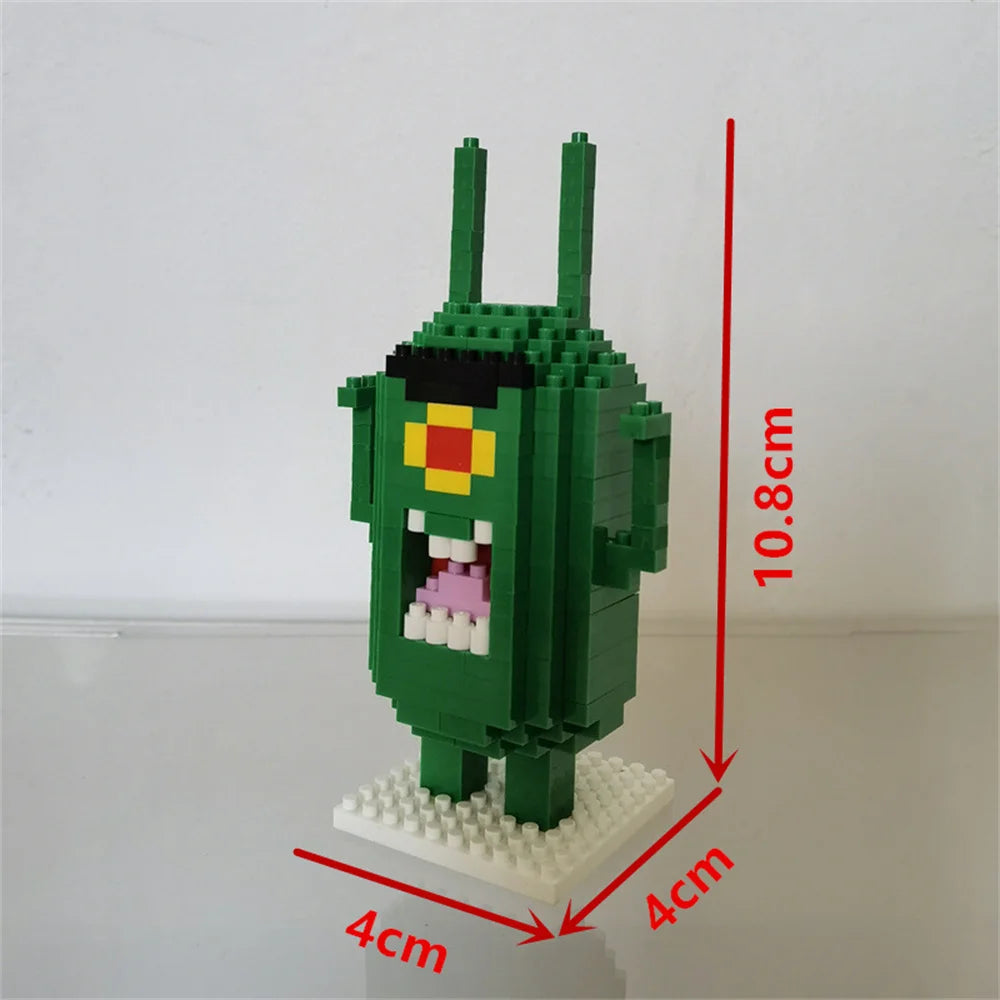 Cute building blocks  small particle assembly building blocks toy DIY building blocks children's toy model educational graphic