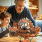 ROKR Wooden 3D Puzzle Viking Dragon Ship Mechanical Model Building Kit for Home Decor 229-Piece Puzzle Toy with LED Light for Bookshelf Decor Gift for Adults Kids