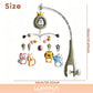 Werein Baby Crib Mobile with Remote Control Projection Musical Bed Bell Soft Night Light Lullaby Rotating Hanging Toy