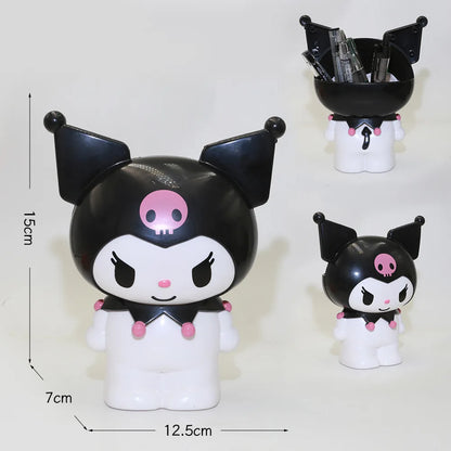 Kawaii HelloKitty Cartoon Peripheral Pen Holder, Desktop Stationery Storage Box, Exquisite Home Decoration