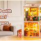 Rolife Super Creator Serious DIY Miniature House Kit Mini Dollhouse Model Building Kit with LED Light Home Decor(DW026/27/28)