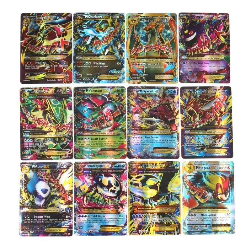 60/100Pcs English Pokemon Cards Shining MEGA GX Vmax TAG EX Vstar V Collection Cards Toys Children Gift