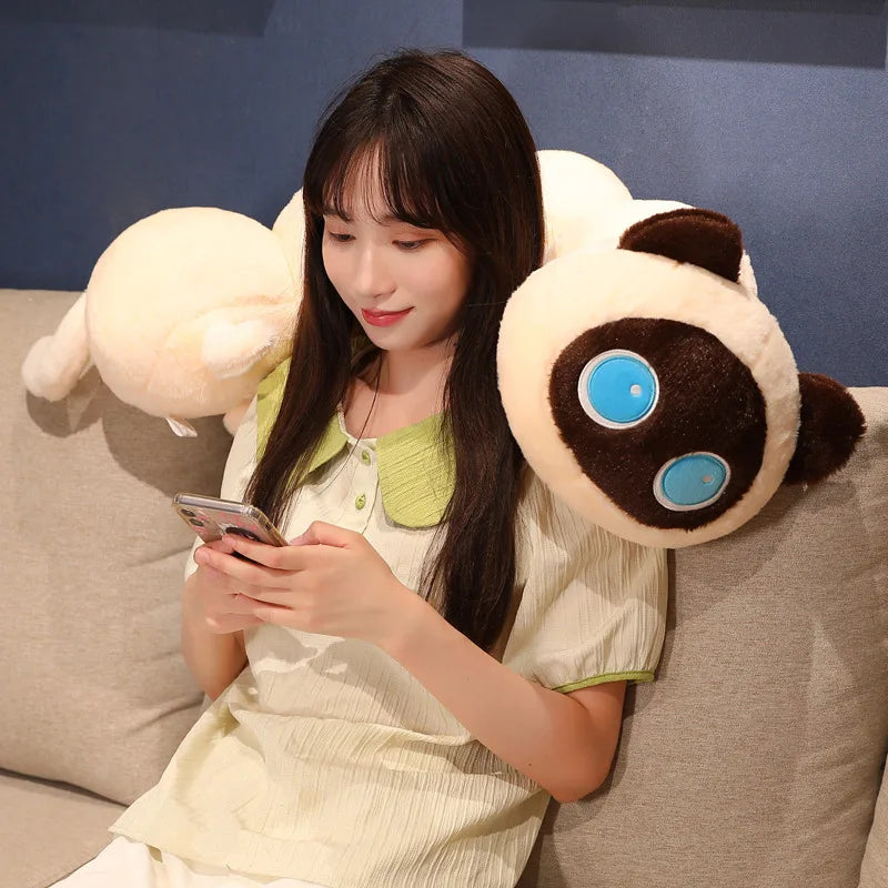 Giant Cute Soft Cat Plush Sleep Long Pillow Cushion Kawaii Black Cat Soft Plush Toys Gift
