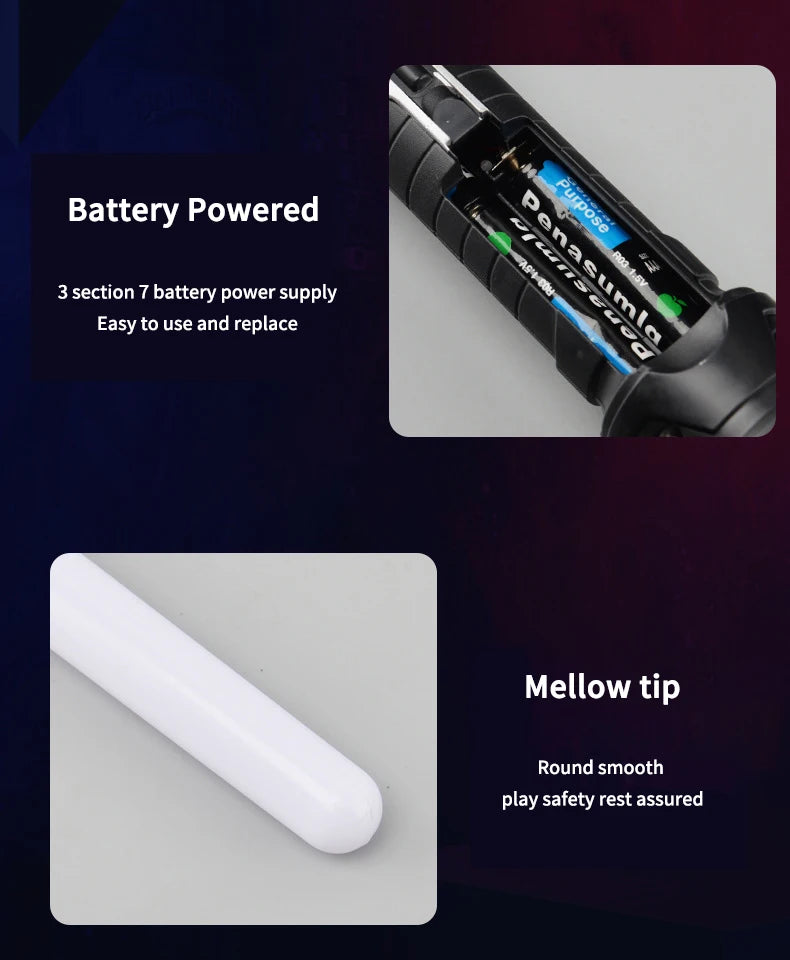Children Colorful Glowing Sword Toys Laser Sword Lightsaber Red and Blue Double Saber Telescopic Music Cosplay Cool Flashing Toy