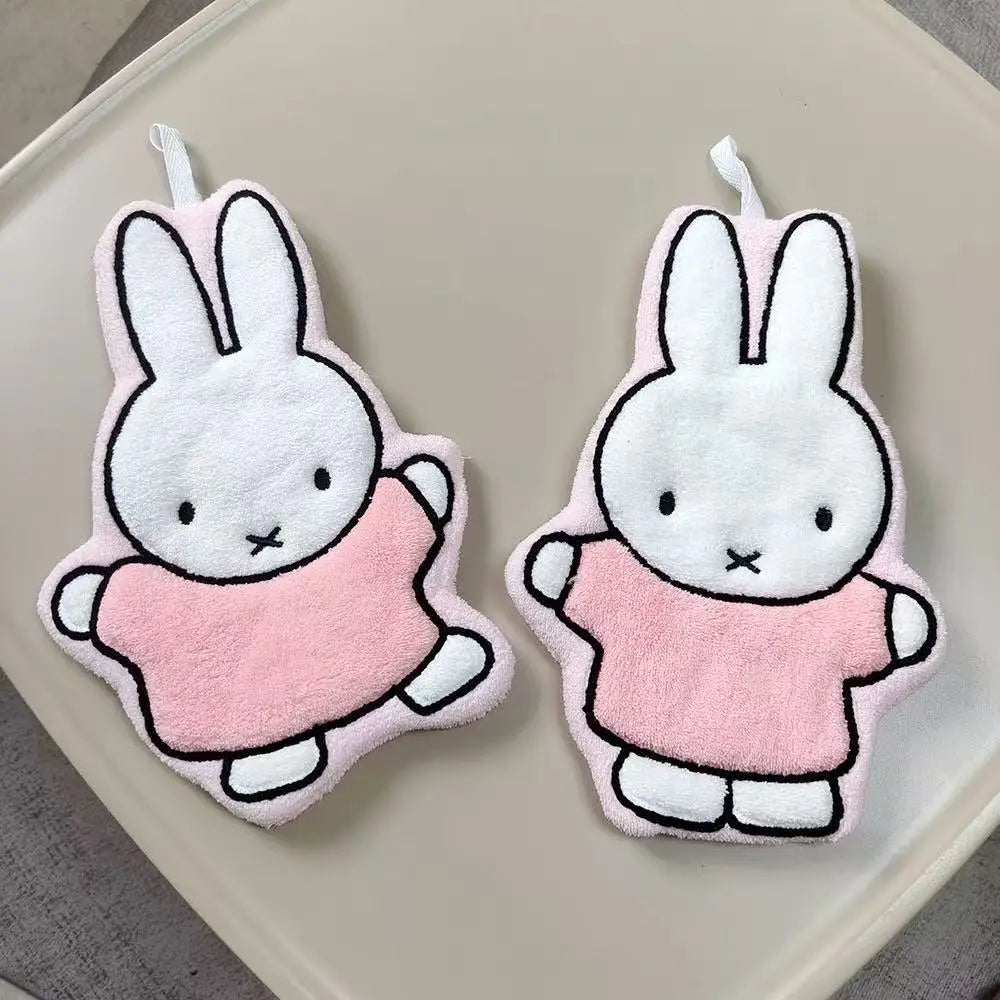 1/2 Pcs Cute Miffy Rabbit Home Towel Thickened Bathroom Kitchen Cartoon Towel Miffy Brand Periphery