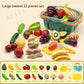 Children Toys Cutting Fruits and Vegetables Set for Kids Pretend Play Simulation Kitchen Toy Montessori Baby Toys for Girls Boys
