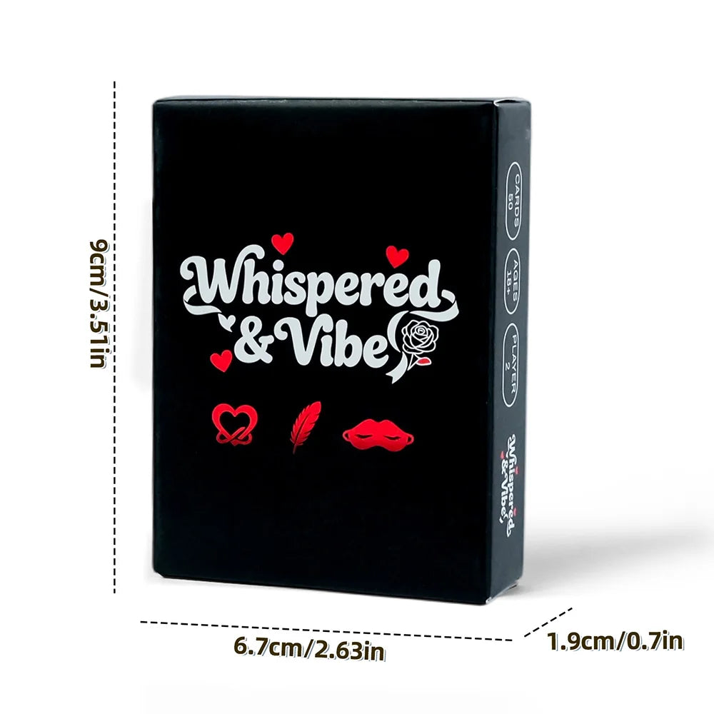 “Whispered & Vibe” Couple's Intimacy Card Game—50 Flirty Challenges and Romantic Tips, the Perfect Anniversary Gift for Couples