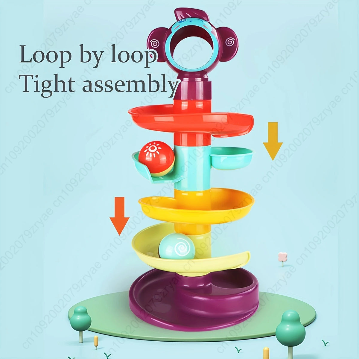 A Fun And Educational Ball Track Tower, a Rolling Ball Early Learning Toy, Spinning Balls,Great Gifts for Holidays And Birthdays