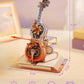 ROKR Wooden 3D Puzzle Music Box - Magic Cello Automatic Playing Mechanical Model Building Kit for Desktop Decor Holiday Gift for Adults Teens