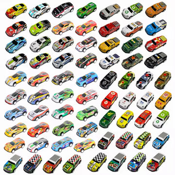 10/20/30/50/100pieces Diecast Car Mini Cars Model Set Toys for Boys Sliding Inertia Pull Back Vehicle Toy Birthday Gifts Kids