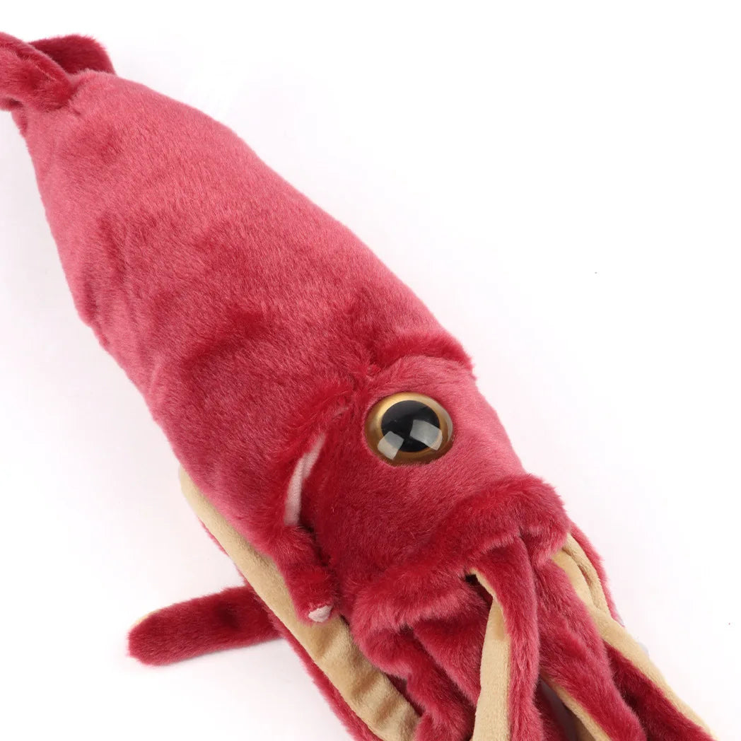 Cute Wine Red Deep Sea Squid Plush Toys Soft Plushie Stuffed Animal Collectible Birthday Christmas Gift for Kids Home Decor