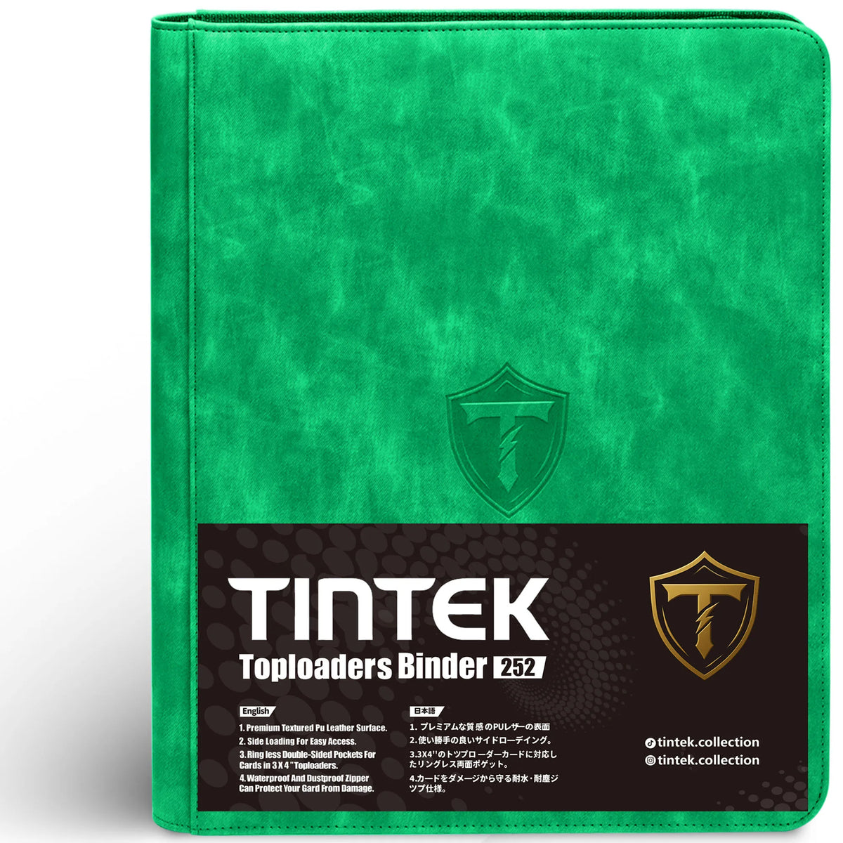 Toploader Card Binder, 9-Pocket Album fits 3x4'' Top Loaders, Double-Sided Display Case for PTCG/MTG/Sports Cards (Black)