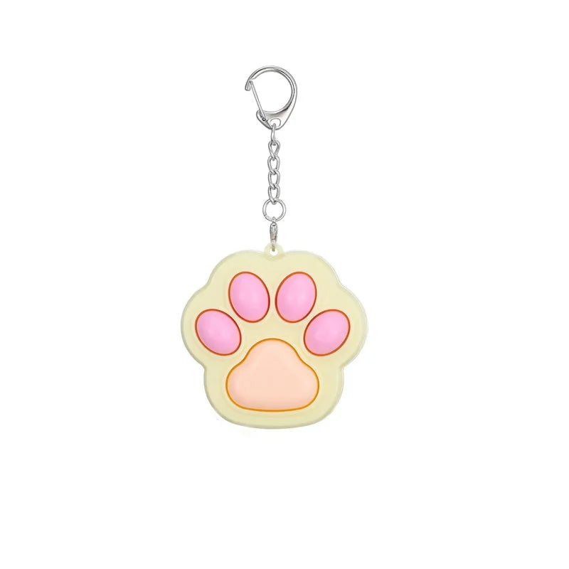 Novelty Cat Paw Clicker Fidget Keychain Stress Anxiety Relief Toys Decompression Gifts Office Travel Pass Time Gadgets