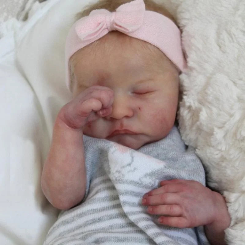 19inch Already Painted Reborn Doll Parts Levi Unassembled Lifelike Baby 3D Painting with Visible Veins Cloth Body Included