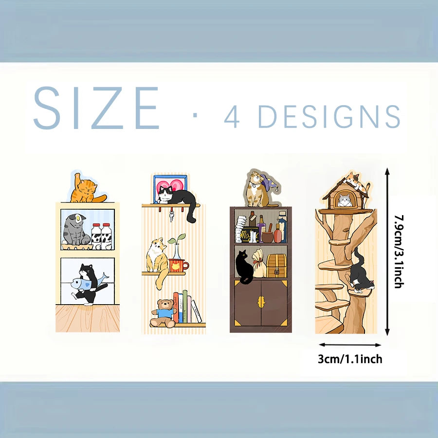 5pcs Simple And Fun Cat Paw Magnetic Bookmarks Reading Items Page Holder Stationery Office Supplies Book For Pages Books Readers