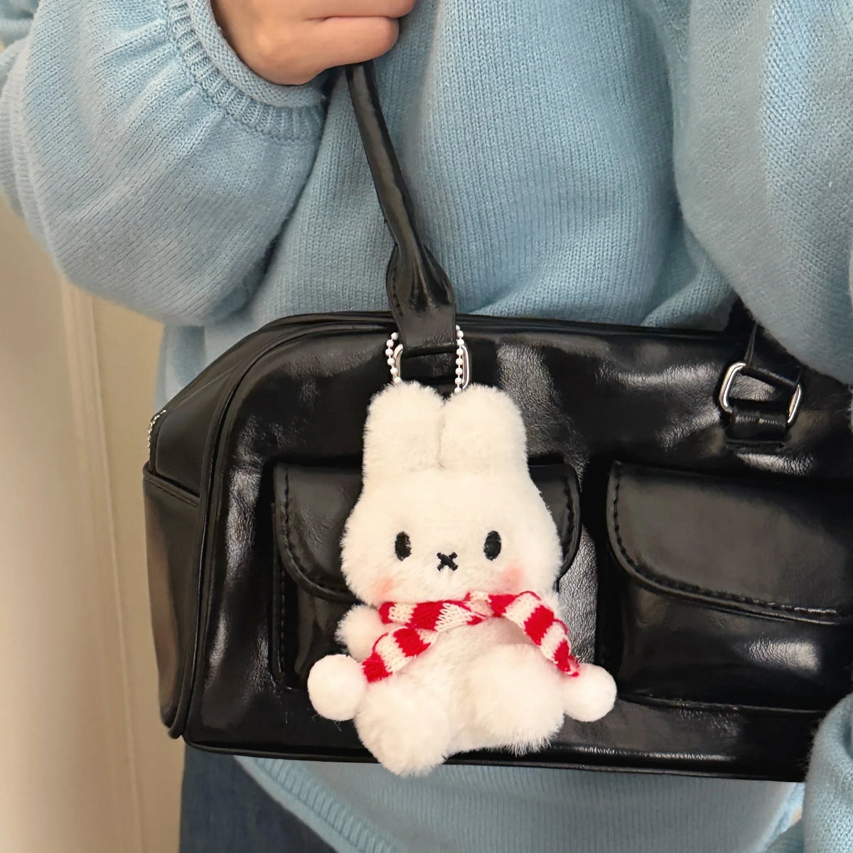 1/4 Pcs Cute Cartoon Scarf Miffy Rabbit Doll Pendant Plush Toy Miffy Toy Merchandise