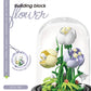 Micro particle building block bouquet handmade gift, children's puzzle toy handmade DIY sunflower desktop decoration ornament