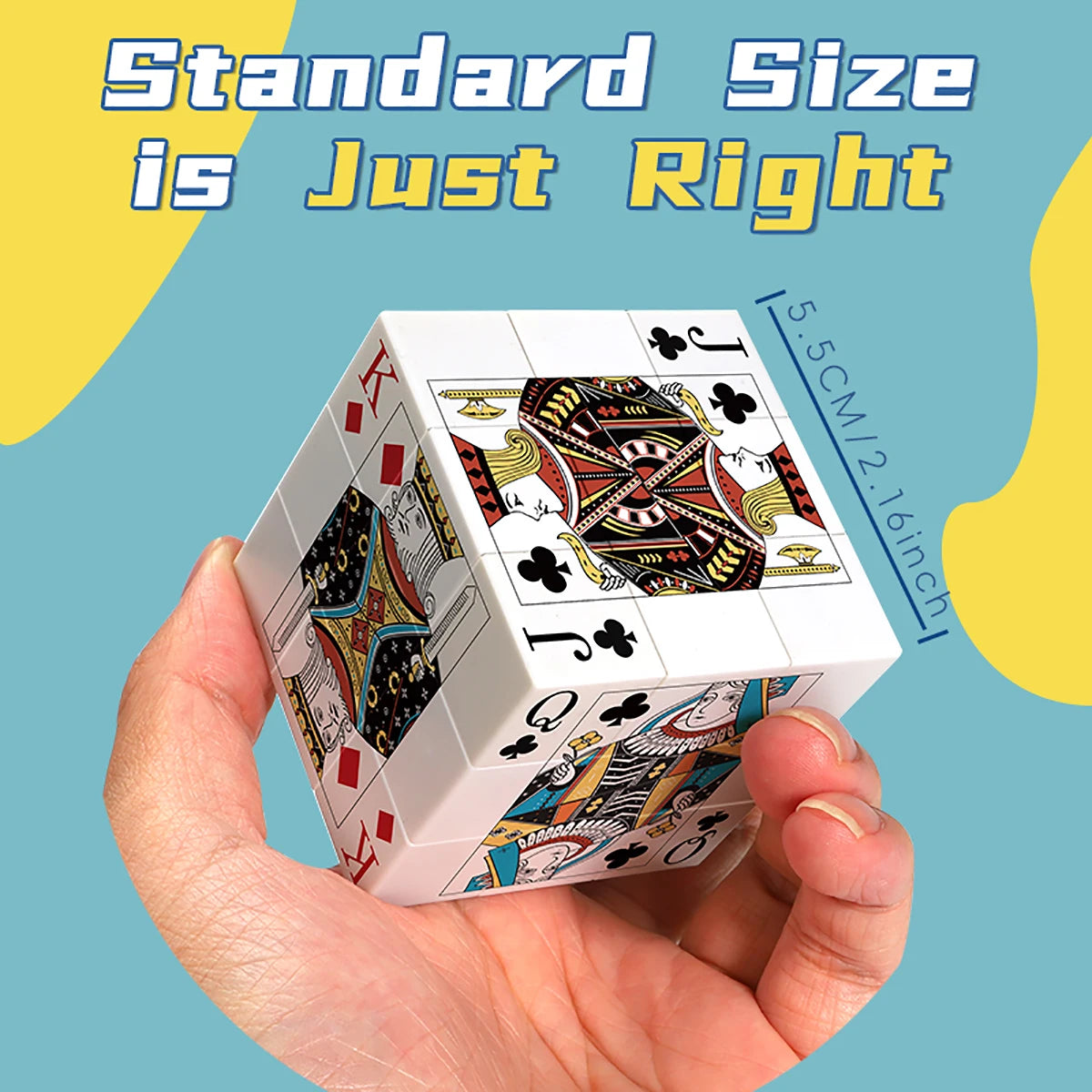 Magic Cube 3x3x3 3D UV poker JQK Color painting Stress Relief Puzzle Professional Smooth Speed Game Children's Toys Gifts