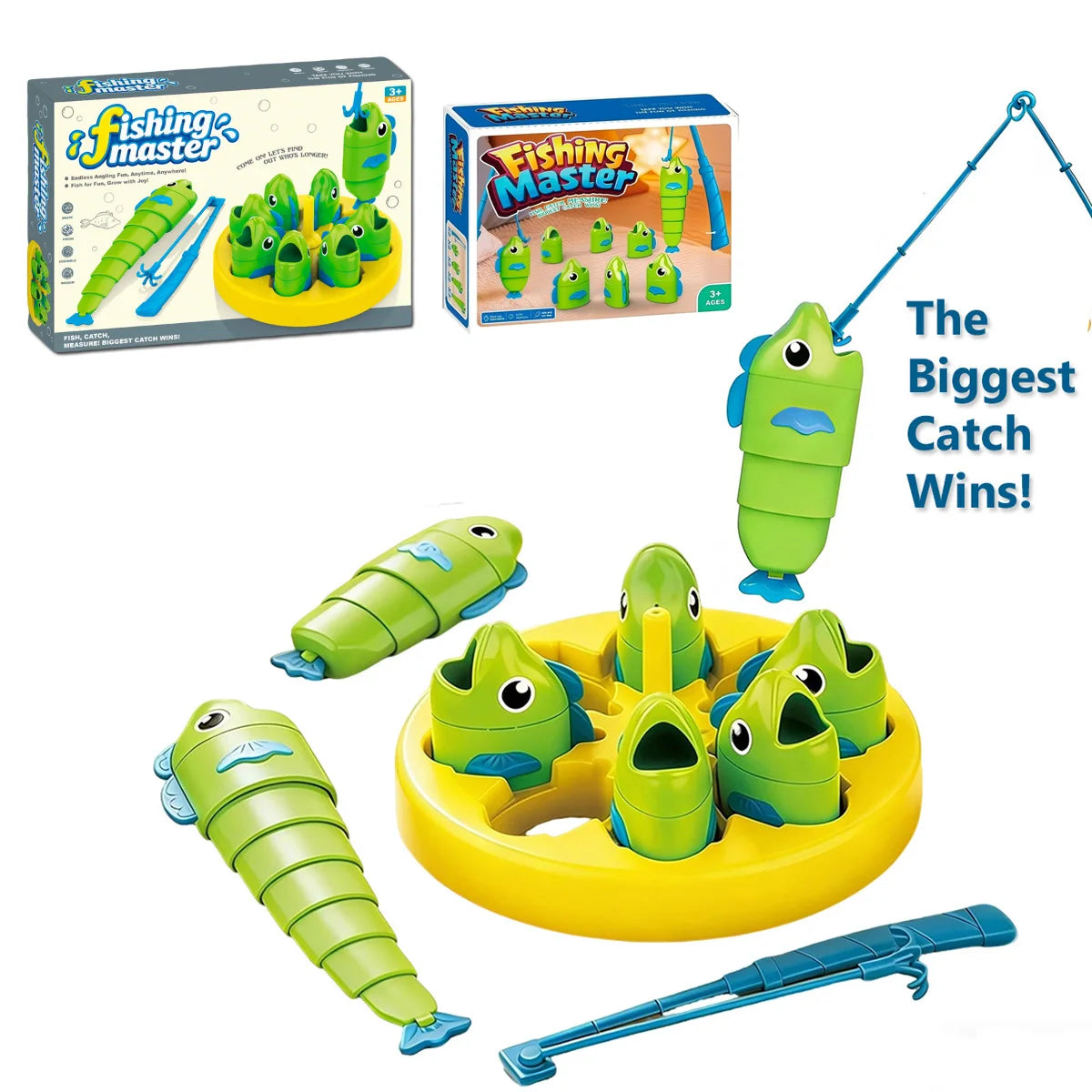 Fishing Master Blind Fishing Luck Challenge Board Game, Family Party Game, Christmas Birthday Holiday Gift for Kids Ages 3+