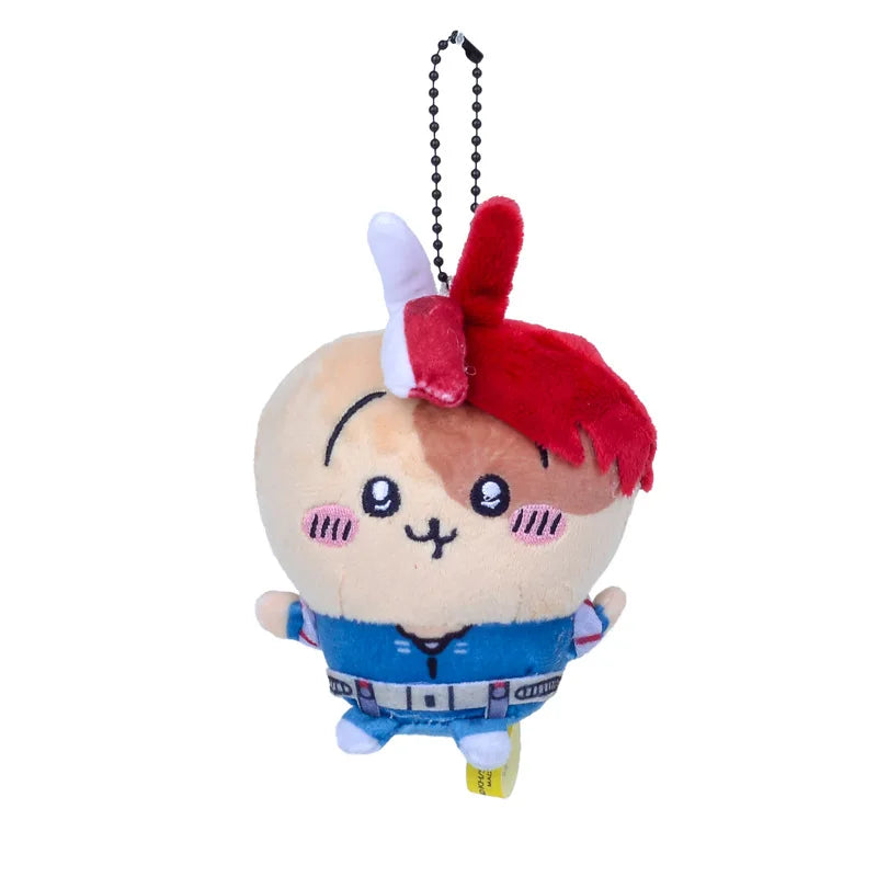 Cartoon yiji My Hero Academia Linkage Self-deprecating Bear Cute Pendant Bag Decoration Keychain Hachiware Usagi Plush Doll