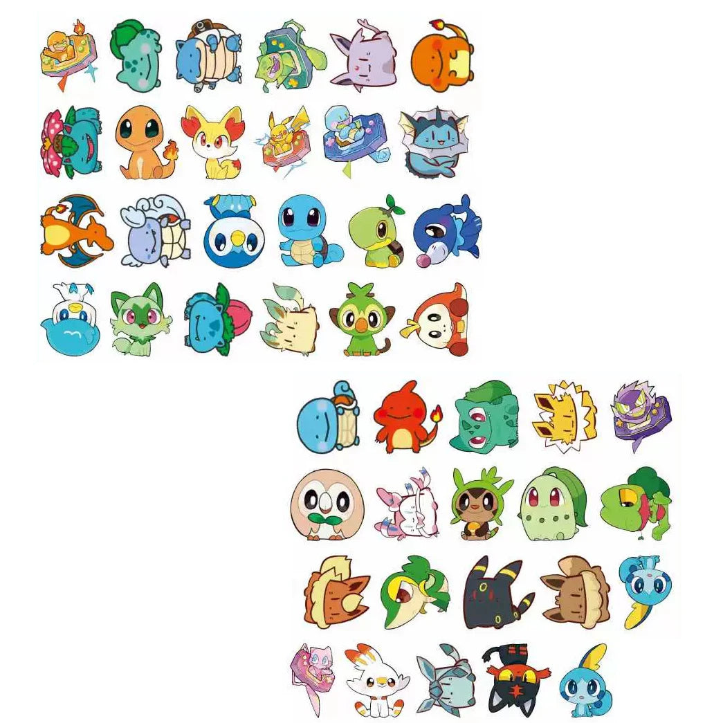 50pcs/set Pocket Monsters Cartoon Pokemon Resin DIY Accessories Cute Kawaii Laminating Acrylic Cream Glue Phone Case Patch