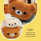 Cute Rilakkuma Big Head Plush Pillow Large Size Soft Stuffed Toy Cushion Bedroom Sofa Decor Unisex Birthday Gift For Adult