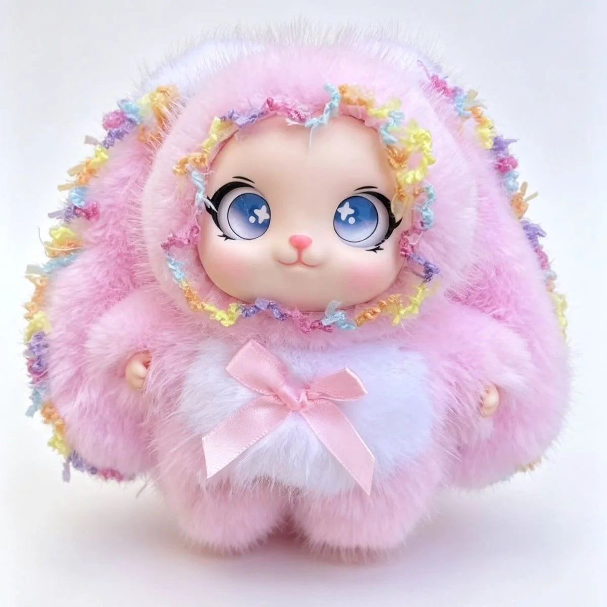 Cartoon plush lace Lori rabbit doll cute vinyl doll machine pendant accessories gift bag pendant.