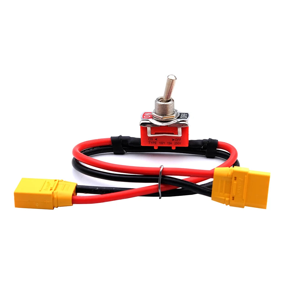 Large Current High Load Switch AMASS XT60 XT90 T-Plug Power ON-OFF Toggle 12/14AWG for eBike RC Airplane ESC Motor Connecting
