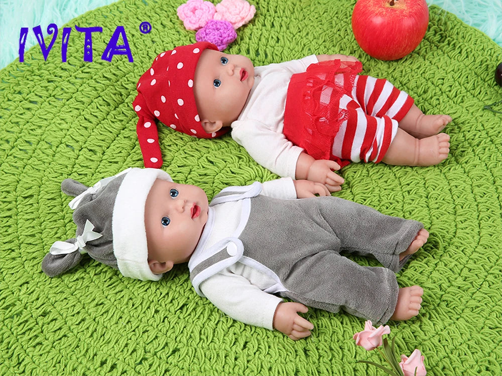 IVITA Authentic 100% Silicone Painted Reborn Baby Dolls Shipped from USA Warehouse Realistic Baby Dolls for Kids Christmas Toys