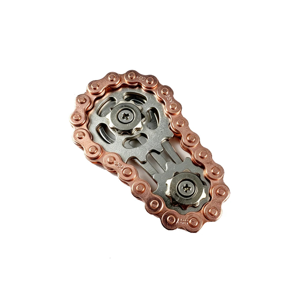 Metal Sprockets Flywheel Gear Fingertip Gyro Fidgeting Spinner Antistress Anxiety Bike Chains Spinner Fidget Toys for Adult Kids