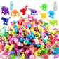 30pcs Pop Little Suckers Assembled Sucker Suction Cup Mini Monster Sucker Capsule Model Building Block Toys Cartoon Animal